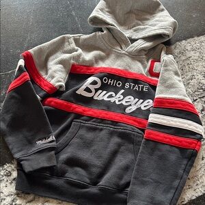 Mitchell & Ness Ohio State Buckeyes Kids Hoodie - Red, Gray, Black